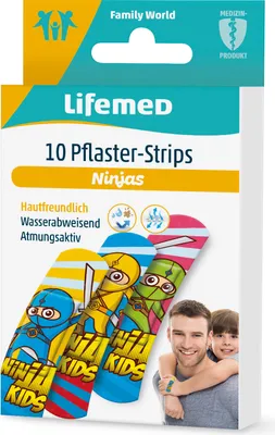Produktbild von Lifemed Kinder-Pflaster-Strips "Ninjas" 10 Stück
