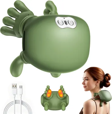Produktbild von Bionische Shiatsu Massagegerät mit Wärme – Tragbares 4D Nacken- & Rückenmassagegerät, Tiefengewebe-Knetmassage, Elektrisch, Muskel- & Schmerzlinderung