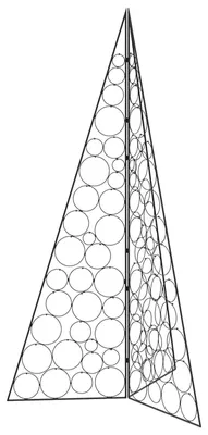Image de Arbre de Noël en métal vidaXL KUOPIO, 180 cm, acier, noir