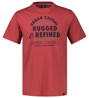 Produktbild von Lerros Übergrößen T-Shirt rot Frontprint