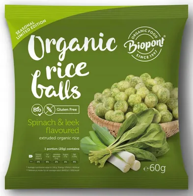Produktbild von Glutenfreie Reischips mit Spinat und Lauch