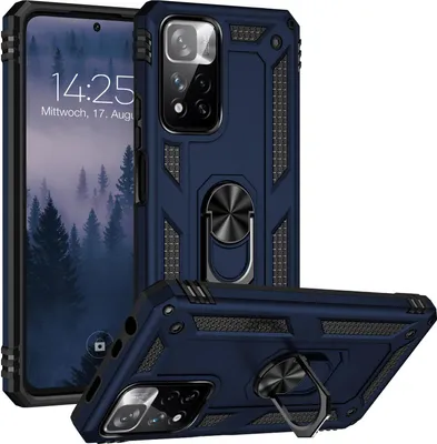 Produktbild von Armor Outdoor Handyhülle für Xiaomi Redmi Note 11 Pro Handy Panzer Case Cover Schutzhülle Farbe: Blau