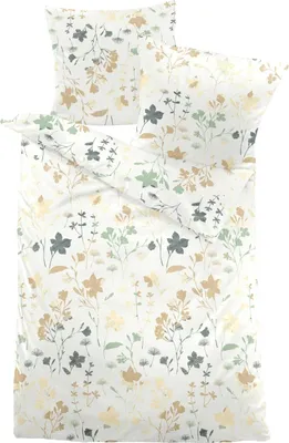 Produktbild von Dormisette Edelbiber Bettwäsche-Garnitur Dessin 02446 Farbe 011 - 155x220 + 80x80 cm