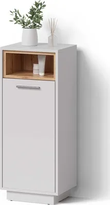 Image de Meuble de rangement de salle de bain Livinity Temo Blanc 30x93cm, Model 52619
