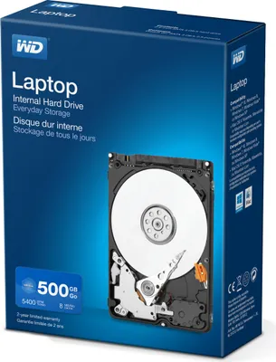 Obrázek produktu pro Western Digital Laptop Everyday, 500 GB, 5400 ot/min, 8 MB, 2.5", Serial ATA II