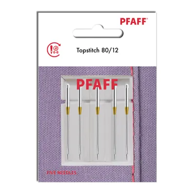 Produktbild von Pfaff Nähmaschinennadeln Topstitch Stärke 80/12 (5 Stück)