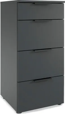 Produktbild von Nachtkommode Level Nachtschrank graphit 41x41x84cm mit Schubladen,graphit