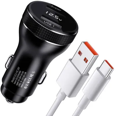 67 W USB-Autolader mit USB-C-Kabel 1 m für Turbo-Ladung