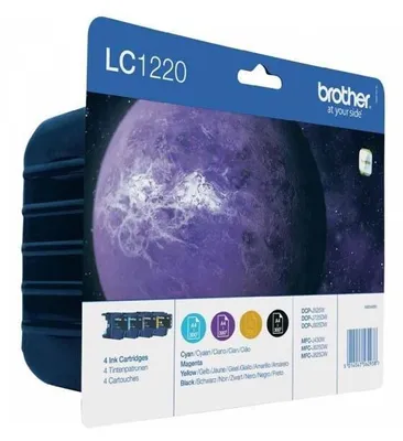 Produktbild von Brother LC1220VALBP, Schwarz, Cyan, Magenta, Gelb, 4 Stück(e), 300 Seiten, 300 Seiten, Multipack