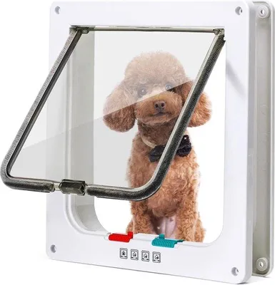 Produktbild von Famanu Katzenklappe 4-Wege-Magnetverschluss - Weiß, XL