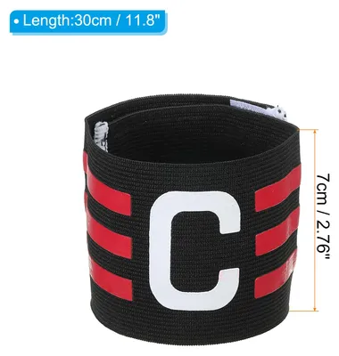 Produktbild von Kapit?n Armband Verstellbares Elastisches Fu?ball Kapit?n Armband fš¹r Au?en Fu?ball Training Team Schwarz Rosenrot