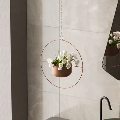 Produktbild von Evila Originals, Hochwertiger Dektopf aus 100% Metall, Kupfer, 40 x 40 x 17 cm | Mit Aufhängung, max. Tragfähigkeit 5 kg | Ideal für moderne Wohnräume, stilvolles Design.