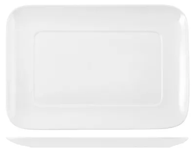Produktbild von H&H Rechteckiger Porzellanteller 35,5 x 25 cm, Tischdekoration