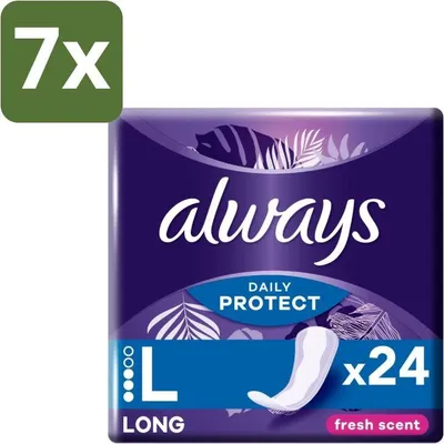 Produktbild von Always – Slipeinlagen – Lang anhaltender Frischduft – 24 Slipeinlagen - Vorteilspack - 7 Stücke