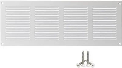 Productafbeelding van Metalen Ventilatierooster 400 x 150 mm met Insectenbescherming - Ventilatie en Afvoerrooster
