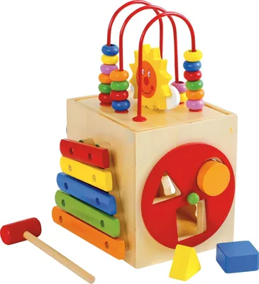Produktbild von Small Foot 8189 Aktiv-Würfel 'Sonne' mit 5 unterschiedlichen Spielen, mehrfarbig (1 Stück)