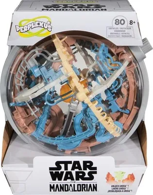 Produktbild von Perplexus Star Wars The Mandalorian, 3D Labyrinth Spiel, 80 Hindernisse, Ab 8 Jahren, Durchmesser 22 cm
