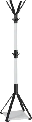 Produktbild von HAKU Garderobenständer schwarz, weiß - MDF, Metall, B/H/T: 41x178x41 cm