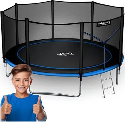 Produktbild von Gartentrampolin 14ft/435cm mit Außennetz und Leiter Neo-Sport