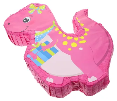 Produktbild von Rosa Dinosaurier-Piñata aus Papier für Partys und Süßigkeiten