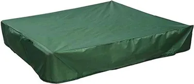 Produktbild von Sandkastenabdeckung 120x120 cm, wasserdicht, UV-Schutz 70%, für Oxford-Sandkasten, mit Kordelzug, Grün