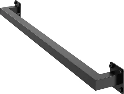 Immagine prodotto di Corrimano per scale da 1215 mm con montaggio a parete in ferro nero, tubo quadrato con carico massimo di 113 kg