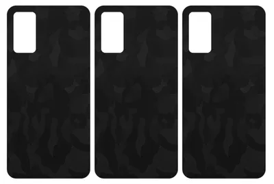 Produktbild von apgo Rückseite Schutzfolie, Skin, kompatibel mit Sharp Aquos V6 5G, Hinten Displayschutzfolie aus Vinylfolie, kratzfest, einfache Montage - Schwarzes Tarnmuster