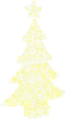 Image de Sapin de Noël avec 100 LED Blanc chaud 120 cm Acrylique