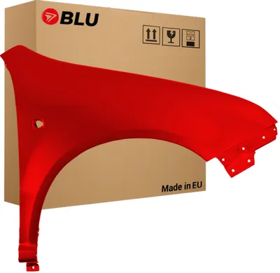 Produktbild von BLU Kotflügel Passend für Skoda Fabia I (6Y) 8151 Rechts Rot CorridaRot | 1999-2007 | Vorderseite Vorne | Lackiert | Einbaufertig