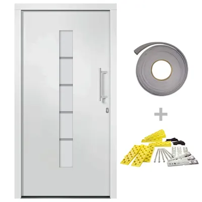 Produktbild von vidaXL Haustür Aluminium und PVC Weiß 100x200 cm