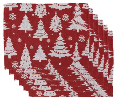 Zdjęcie produktu dla Clayre & Eef – zestaw 6 podkładek pod talerze, 33 x 45 cm, czerwone, poliester
