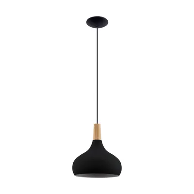 Immagine prodotto di SABINAR lampada a sospensione lampada a sospensione lampada a sospensione - H110 x Ø28 cm - nero, marrone - 1X40W escl. - IP20