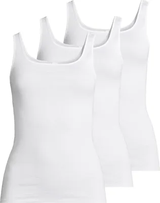 Produktbild von Nina von C. 3er Pack Fine Baumwolle Unterhemd / Top Elastisches Material für hohen Tragekomfort, Klassischer Schnitt für perfekte Passform, Weiches Unterhemd für Alltag und Freizeit weiß 40