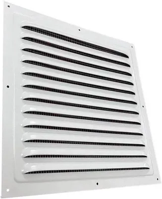 Produktbild von Famanu Ventilationsgitter Weiß mit Insektenschutz - Quadratisch
