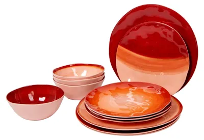 Produktbild von Melamin Geschirrset Halo für Camping und Picknick