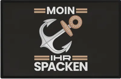 Produktbild von Trendation - Moin Ihr Spacken Lustige Fußmatte mit Spruch Geschenk Lustiger Spruch Fussmatten 60x40 cm Norddeutschland