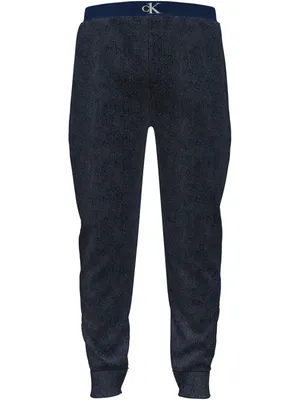 Obrázok produktu pre Calvin Klein pánske pyžamové nohavice z plyšového froté, modré XL