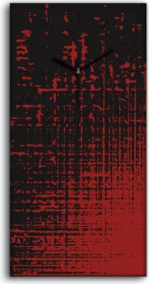 Produktbild von Wanduhr Leinwand Bild Uhr 30x60 Foto Schreckliche Horror Gewalt Blut - schwarze Hände