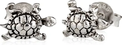 Produktbild von Paar 925 Sterling Silber Keltische Gothic Ohrstecker Nania Schildkröte 7180