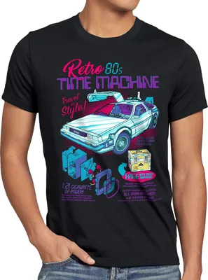 Produktbild von style3 De Lorean Zeitmaschine Herren T-Shirt zeitreise 80er auto