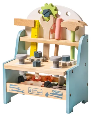 Produktbild von ROBUD Kinder Spielzeug aus Holz, Werkzeugbank mit Werkzeug und Zubehör, Holz Kinderspielzeug ab 3 Jahre, Geschenk für Jungen Mädchen ab 3 4 5 Jahre