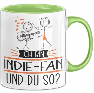 Produktbild von Indie-Fan Tasse Geschenk Ich Bin Indie-Fan Und Du So Geschenkidee Lustiger Spruch Becher (Grün)
