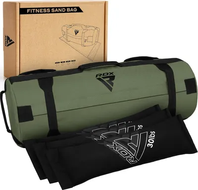 Produktbild von RDX Gewichtssack für Fitness Krafttraining, Ungefüllten Power Bag mit 8 Griffe, Core Sandbag Gewichtete, 2-90 KG Sandsack Ideal für Viele Functional Training Running Rucking Strongman Lifting Workout