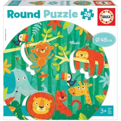 Image de Puzzle rond 28 pièces The Jungle Educa 18906
