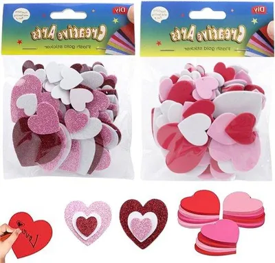 Produktbild von Schuimhart Pailletten-Stickers, 240 Stück, selbstklebend, für Valentinstag und Hochzeitsdekoration