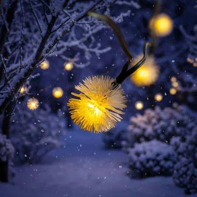 Produktbild von esotec Solar Deko-Lichterkette mit 30 Pusteblumen Blumen wetterfest 102185
