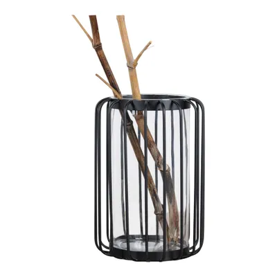 Produktbild von Rasteli Kerzenständer-Windlicht Tige noir Metall Schwarz D 28 cm H 40 cm
