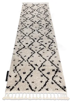 Imagen del producto de Alfombra, Corredor BERBER TETUAN B751 zigzag crema para la cocina, entrada, pasillo beige 70x250 cm