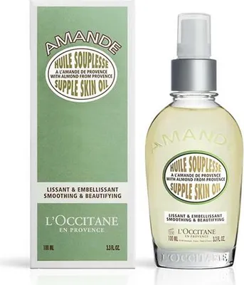 Obrázek produktu pro L'Occitane Almond Supple Skin Oil, Olej, Ženy, Zpevňující, Vyživující, Vyhlazující, Tónování, Univerzální pleť, 100 ml, Mandlový olej