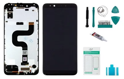 Zdjęcie produktu dla Wyświetlacz Xiaomi Mi 6X (z ramką) Czarny - Zestaw